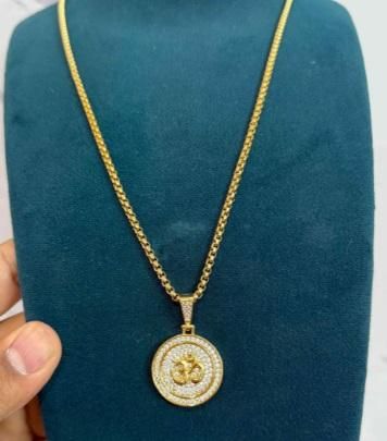 Om Symbol Pendant With Chain h5swdg-k7