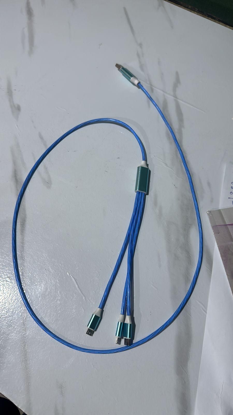 3-in-1 Multi USB Universal Flowing LED Light Up Phone Charge Cable h5swdg-k7