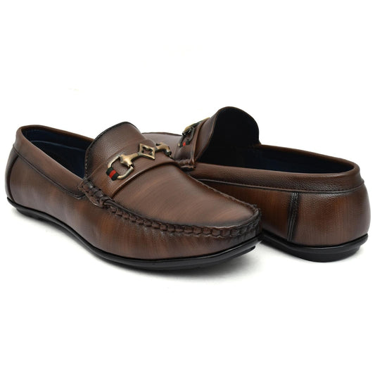Brown Vegan Leather Loafers h5swdg-k7