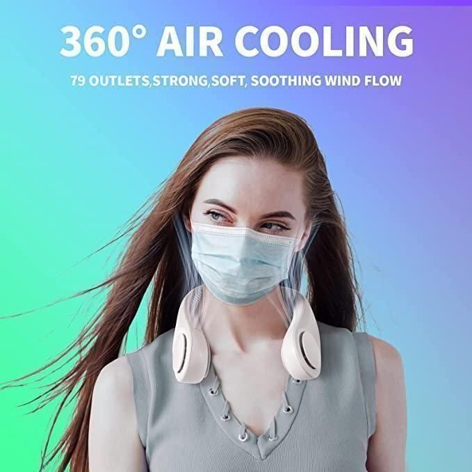 Portable Bladeless Hanging Rechargeable Neck Fan h5swdg-k7