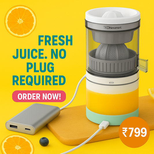 Portable USB Citrus Juicer – Rechargeable & Travel-Frien